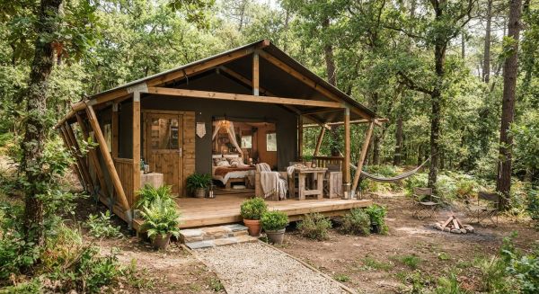 Améliorer son offre de location en camping : bois et toile